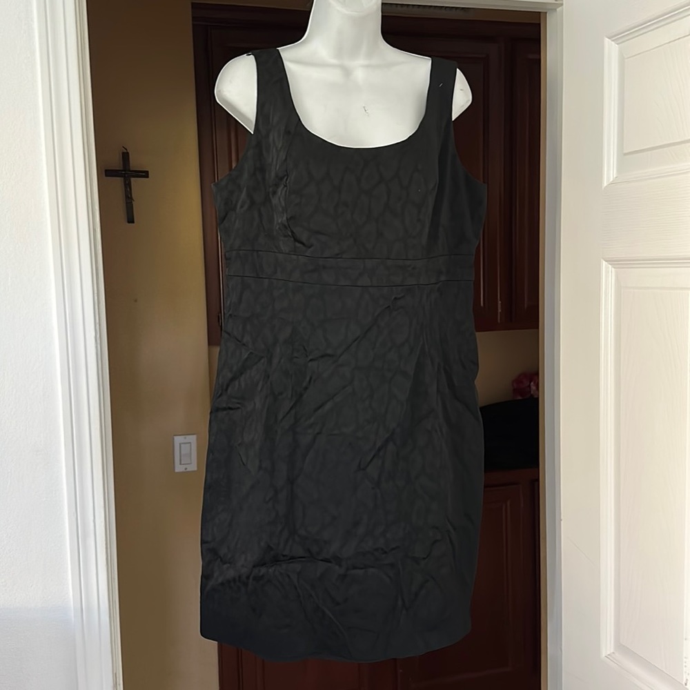 Inc Black Leopard dress